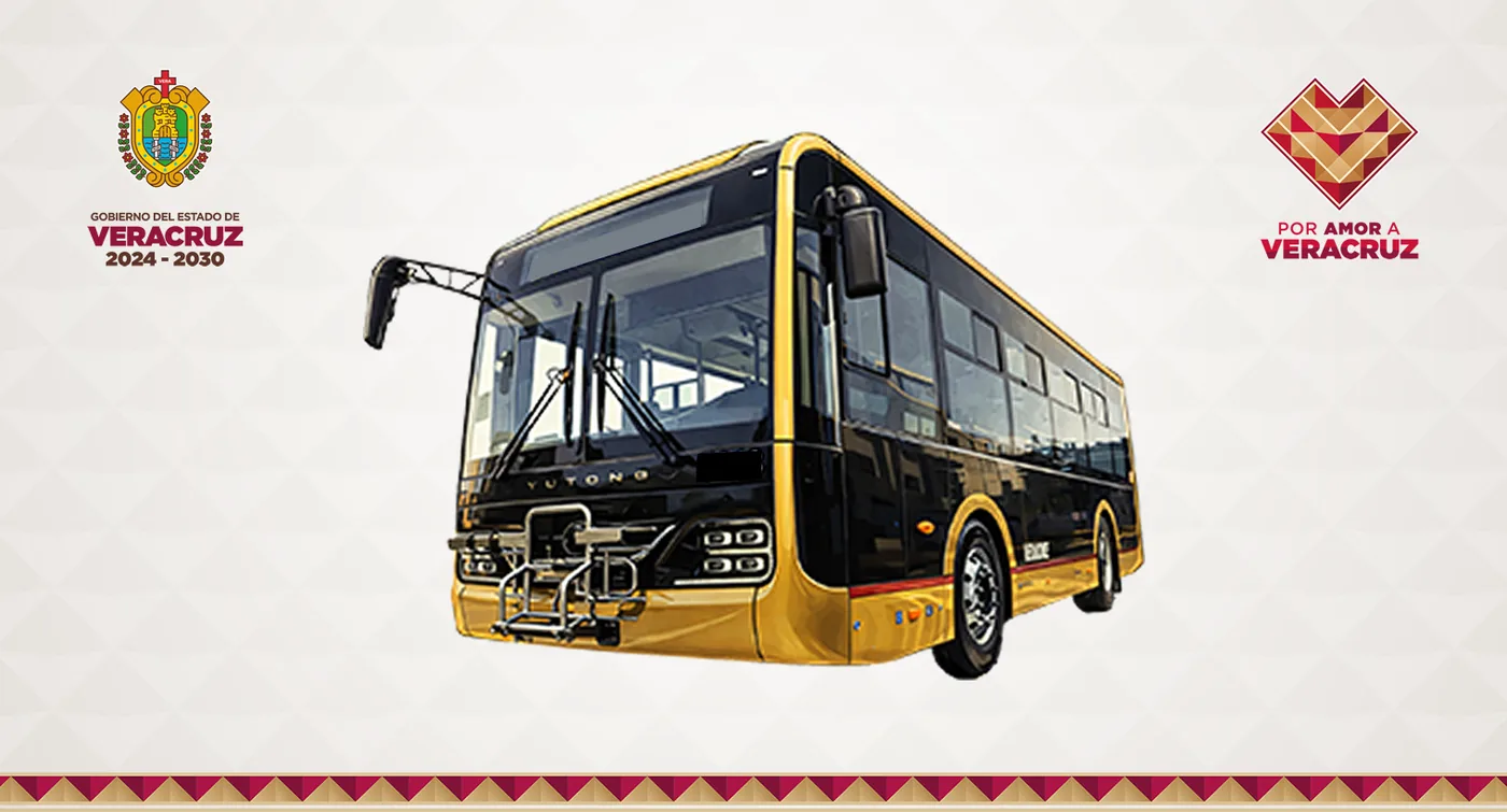 Unidades del nuevo sistema de transporte público de Veracruz