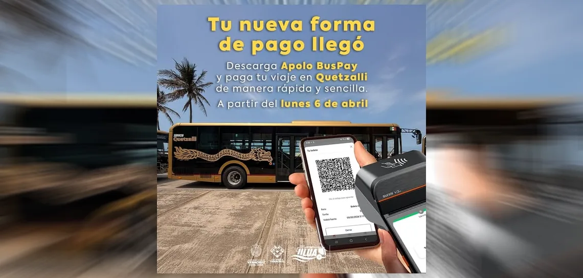 Paga tu pasaje con código QR desde la app Apolo Pasajeros